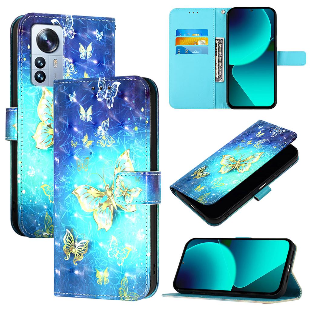 Schmetterlingsmalerei Leder Klapphülle Für Xiaomi 12T 12S Pro 12X 12 11X 11i 11T 11 Ultra 10T Lite Brieftaschenhülle
