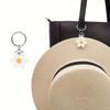 Outdoor Travel Hat Clip Hook Scarf Buckle PU Leather Handbag Hat Clip Summer Sun Hat Storage Buckle Clip