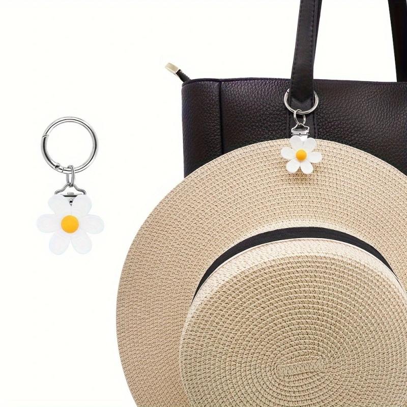 Outdoor Travel Hat Clip Hook Scarf Buckle PU Leather Handbag Hat Clip Summer Sun Hat Storage Buckle Clip