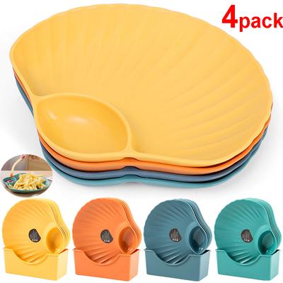 Plastový talíř na knedlíčky s octovými disky, octové misky, sushi, snídaně, sušené ovoce, svačina, miska na plivání kostí z mušlí