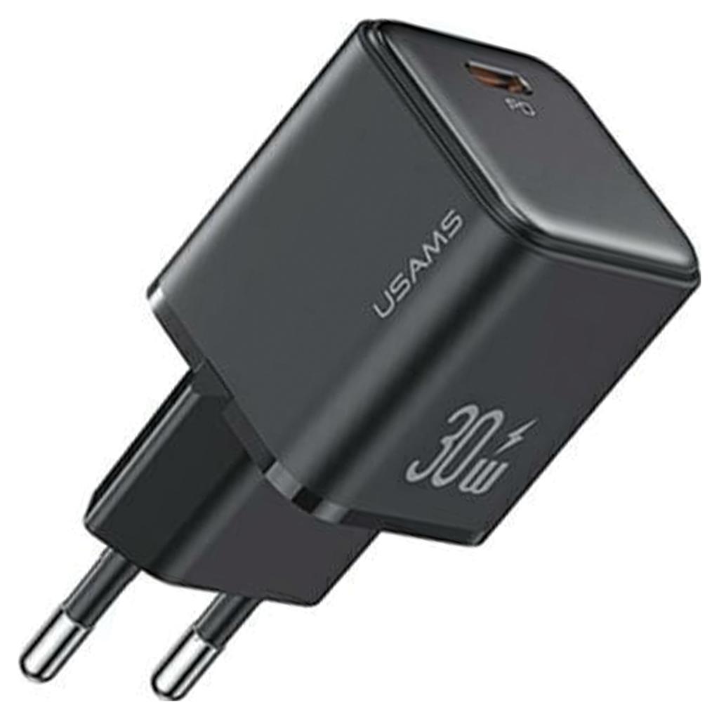Usams Ład. Siec. 1Xusb-C Pd30W 3A(Only Head) Pd3.0 Fast Charging Czarny/Black X-Ron Series Cc186Tc01 (Us-Cc186)