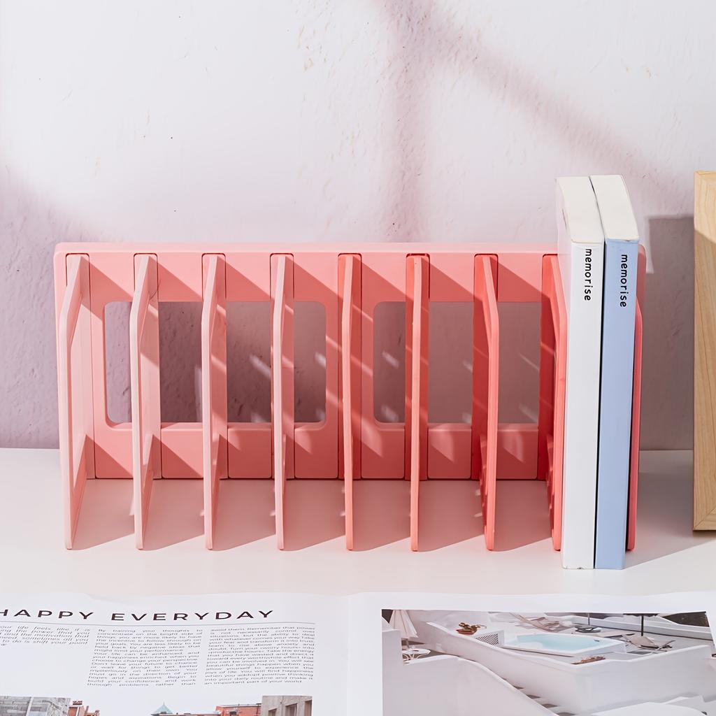 Desktop Book Stand Organizer - Durable PP Material, Ideal for Students & Office Use