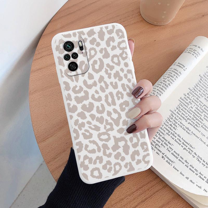 Case For Xiaomi Poco M5S C71 X7 C75 M6 Leopard Soft Silicone Back Cover Phone Case Protective Coque Shell Leopard Painted Bags