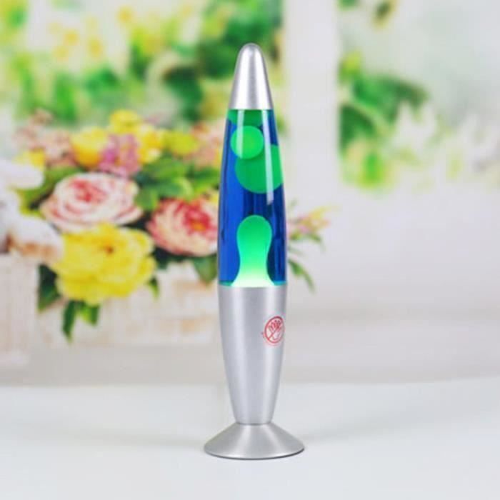 Lampe à lave cire en verre et aluminium