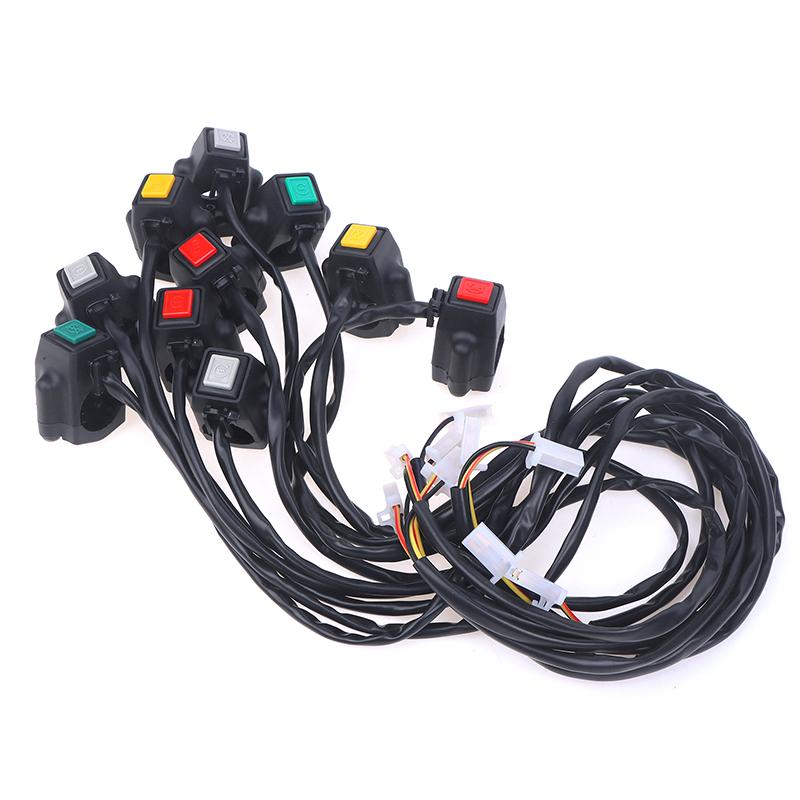 Durable Atv Motorcycle Dual Sport Quad Start Horn Kill Off Stop Switch Button Motorbike Accessories Control Handle Switches