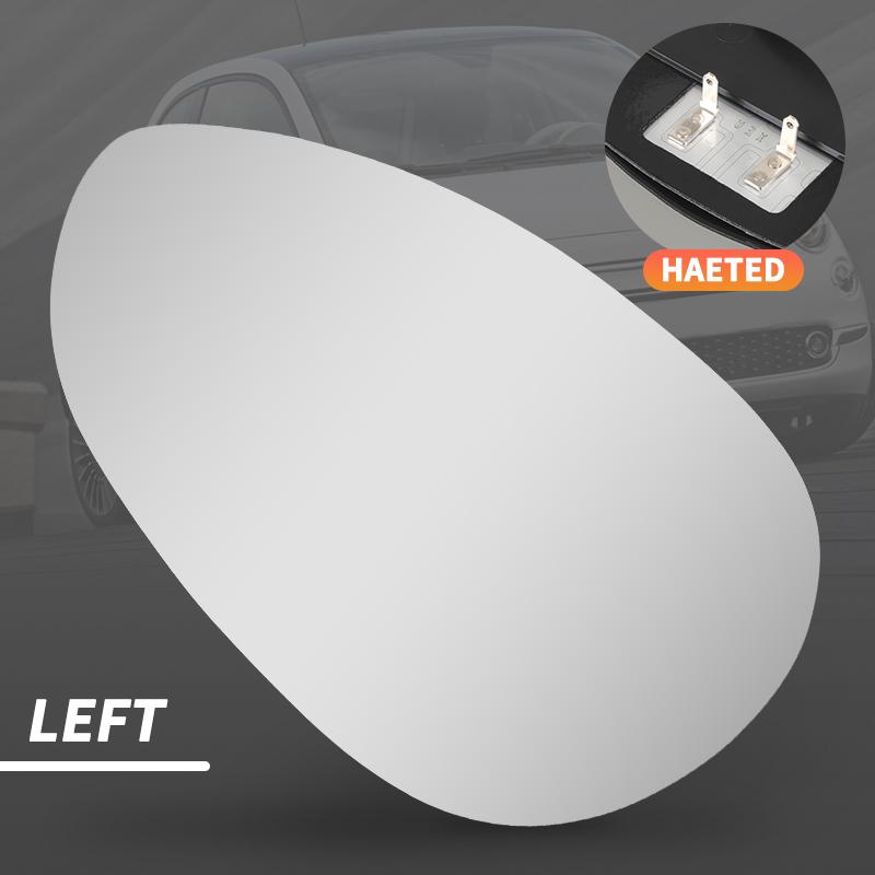Car Side Wing Mirror Glass Front Left Right Rearview Mirror Glass Heated Wing Mirror Convex Glass For Fiat 500 500c 2007- Left