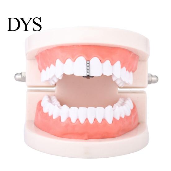 Teeth Protector Braces Heart Shape Cubic Zirconia Men Women Decoration Hip Hop Vertical Stick for Halloween Jewelry