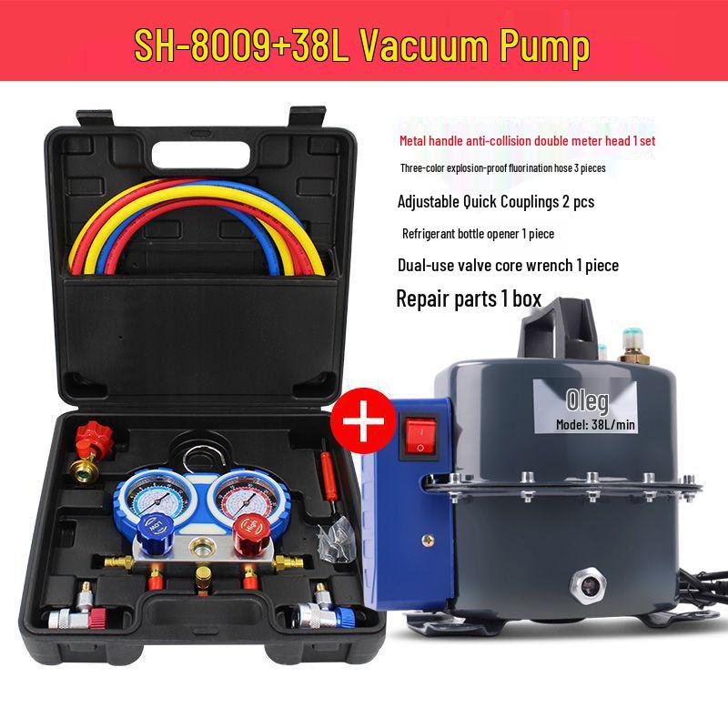 Dual-Use Automotive A/C Vacuum Pump for Evacuation, Pressurization & Leak Detection