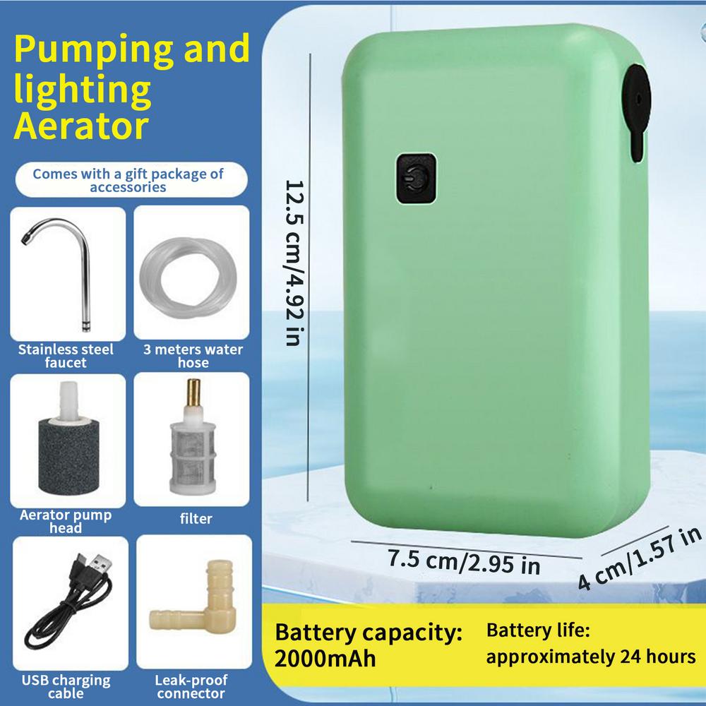 Air Oxygen Pump Waterproof Automatic Water Pump Efficient Versatile Fish Tank Accessories For Fishing Outdoor Oxygenation
