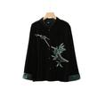 Grandma's Gold Velvet Chinese Style Plus Size Casual Top for Women