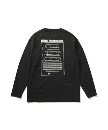 Snow Peak MofM Satoyama Long Sleeve T-Shirt MM4510-TS01 Cut and Sew Long Sleeve T-Shirt for Men and Women, Size L, Black