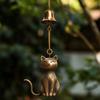 Kreatives Katze Windspiel Leise Windspiele Glocke Dekorationen Anhänger Windspiele Retro Hofdeko Hängende Gedenk-Ornamente