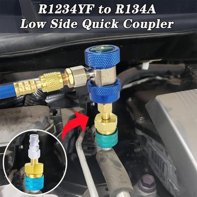 QC1234L+13LS5V1 R1234yf Adaptér Příslušenství Vozidla Nízkotlaký Konektor pro Klimatizaci Auta