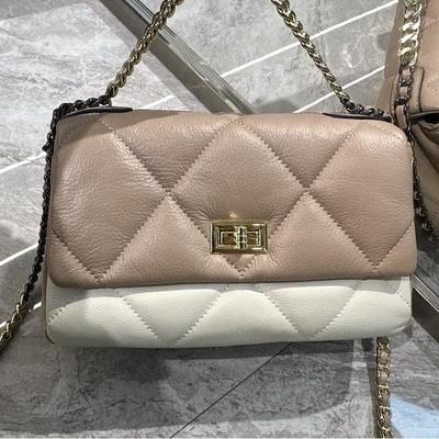 2025 Neuer Stil Rindsleder Ring-Gitter Ketten Tasche Kleine Quadratische Wolke Einzel-Schulter Cross-body Handtasche Damen