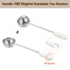 Uxcell 1-Piece Tea Infuser Filter, Loose Tea Steeper, Stainless Steel Tea Strainer with Handle, Tea Ball for Loose Leaf Tea, White