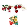 Fashionable Sophisticated Strawberry Brooch Versatile Jewelry Accessory Portable for Apparel and Headwear Daily Use Items