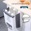 Large Wall-Mounted Folding Kitchen Trash Can for Cabinet Doors