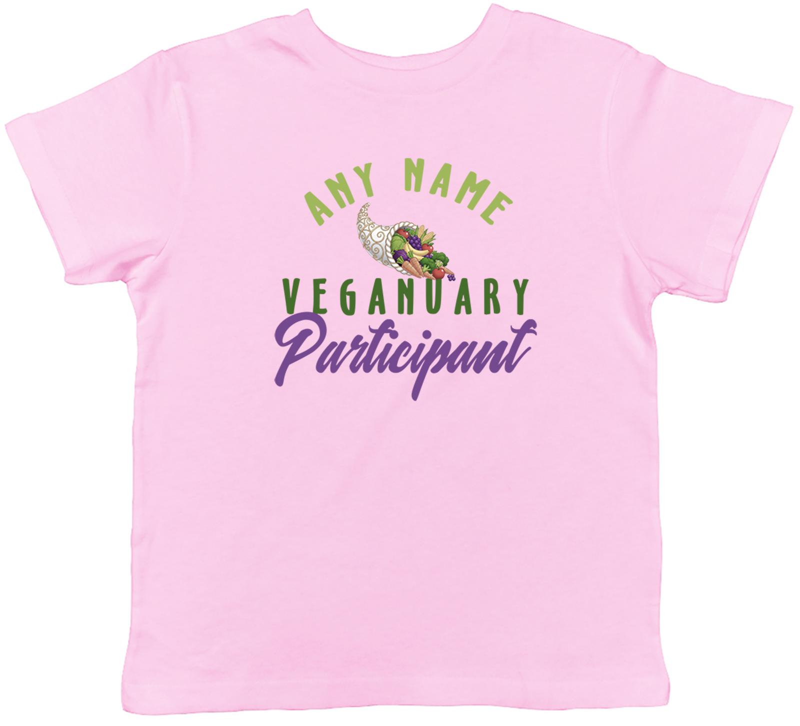 Personalised Funny Veganuary Participant Kids T-Shirt Boys Girls Gift 120