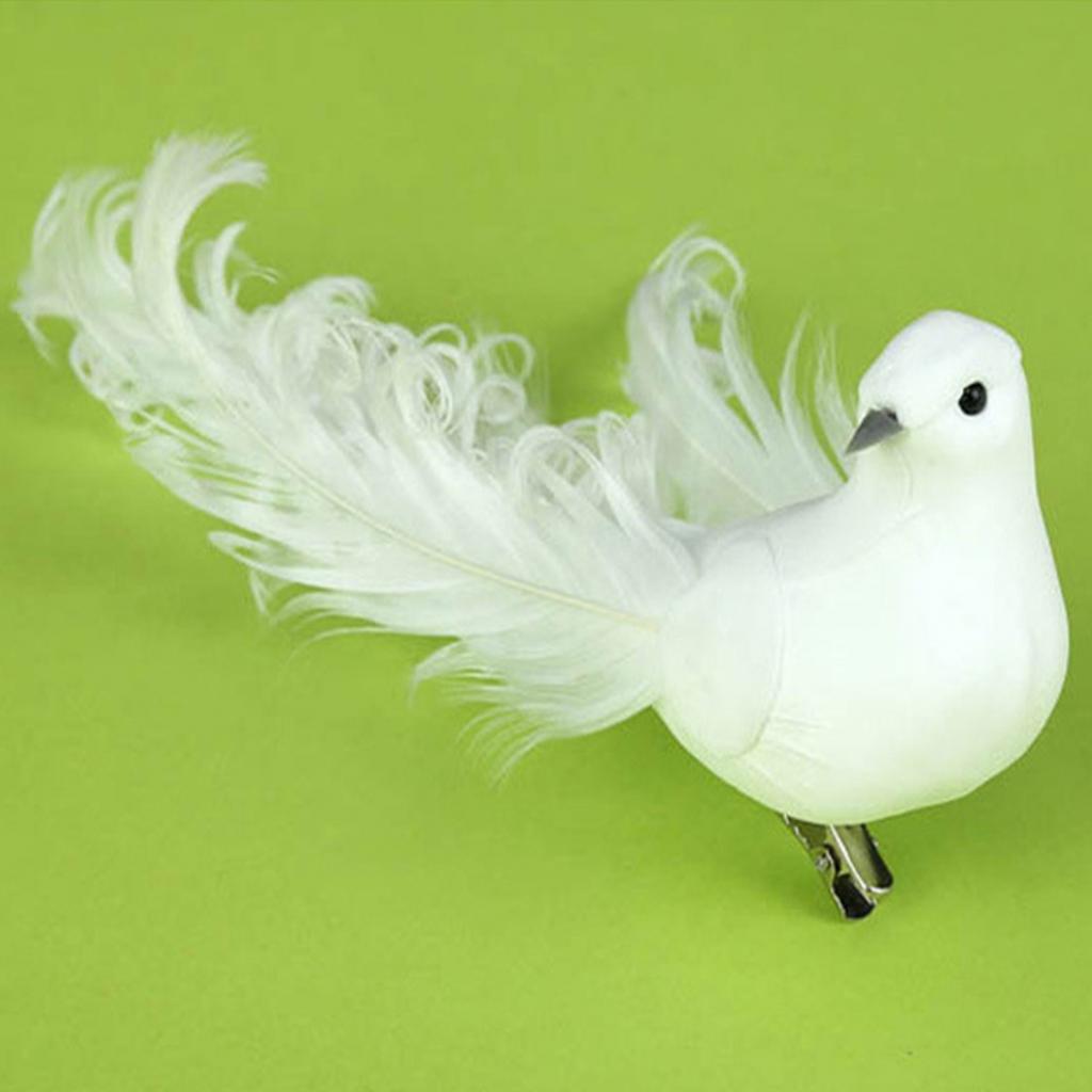 Artificial Bird Christenings Cute Decorative Feathers Foam