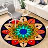 1pc Mandala Artwork Carpet, Round Non Slip Durable Large Size Office Carpet, Suitable for Office