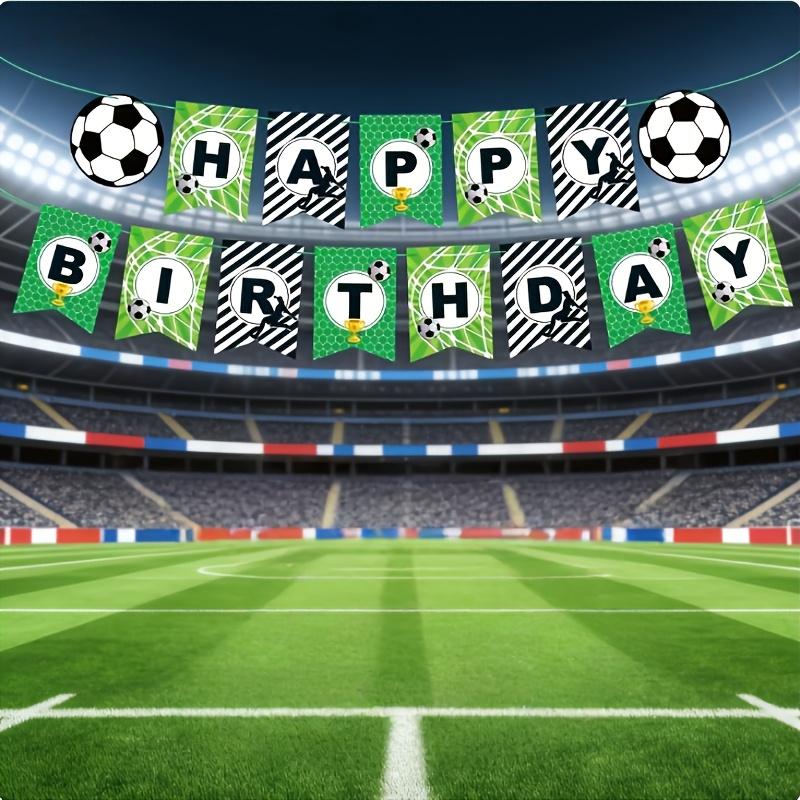 1 Set Fußball Happy Birthday Papierbanner Girlanden Schule Sport Fußball Thema Kinder Jungen Geburtstagsparty Wimpelkette Babyparty