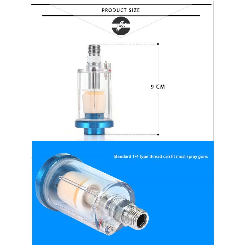 Digital Spray Gun With Air Pressure Regulator, Water Separator And 1/4 " Filter