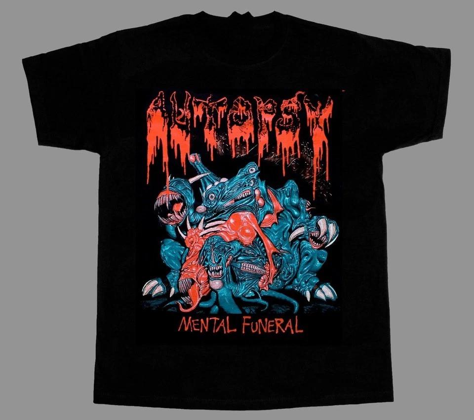 AUTOPSY MENTAL FUNERAL T-shirt Black Men E437 S
