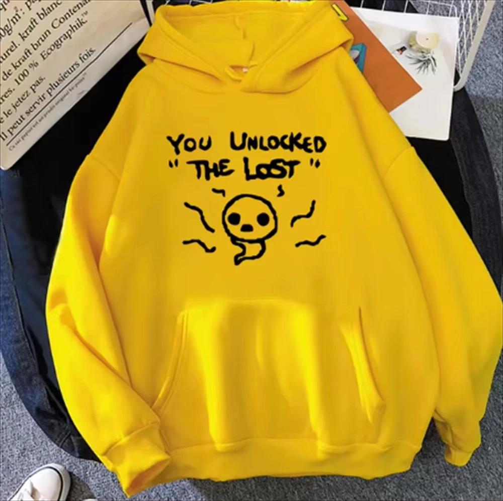 2025 The Binding of Isaac Autumn Men's hoodie printed with letters Harajuku Sweatshirt Men's casual fashion streetwear