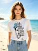 1pcs Fashion Frida Kahlo Unisex T Shirts For Girls Funny Vintage Feminist Printing Short Tshirts For Unisex Tshirts Lady Tops