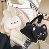 Süßer Auto-Taschentuchhalter Hase Plüsch Hängender Papierspender Dekorativer Organizer für Sitzlehne Lustiges Tierdesign für Zuhause Auto Büro (Katze)
