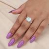 Aqua Chalcedony Gemstone 925Sterling Silver Jewelry Statement Ring Gift For Wife CZR-2-8