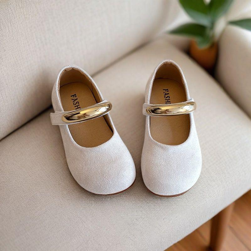 Girls Flat Shoes Candy Color Soft Sole Kids Princess Shoes Round Toes Non-slip 2025 Spring Autumn Girls Dance Shoes Ins Trendy