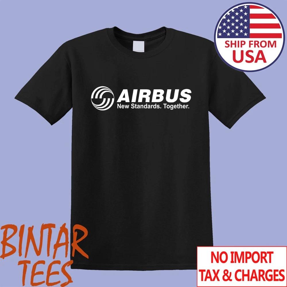 Airbus Aerospace Aviation Men s Black Size S to 5XL L