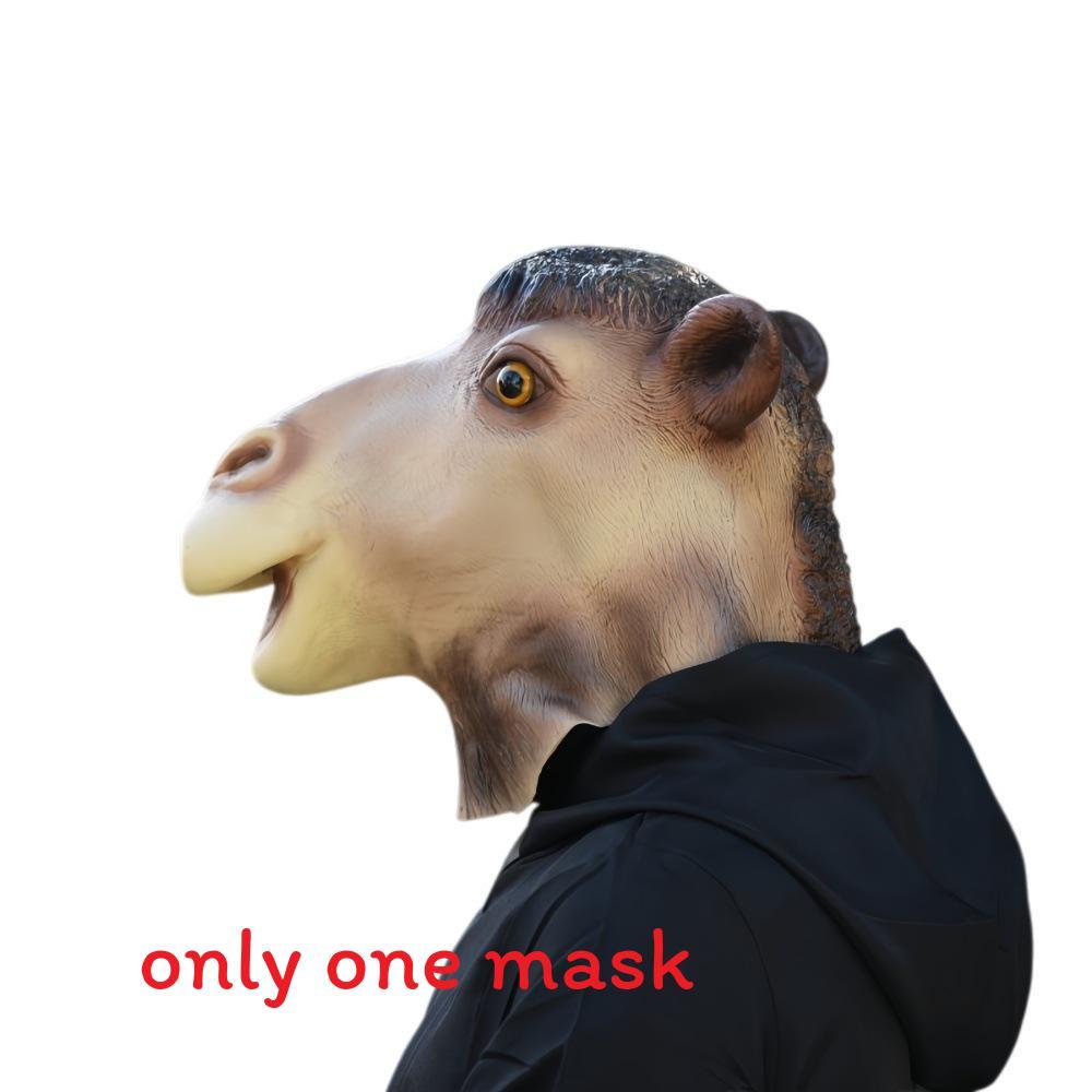 Camel Mask Funny Costume Prop Latex Animal Headgear For Parties And Festivals