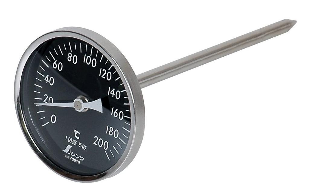 Shinwa Sokutei Thermometer V-4 Round T-shaped White Scale 73012