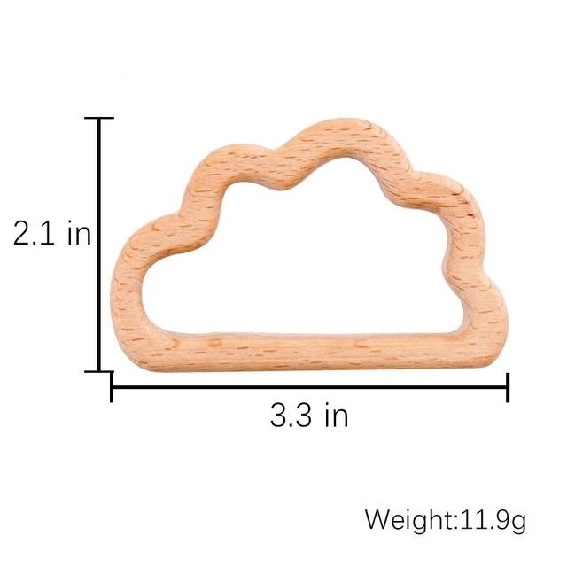 1pc Baby Teether Wooden Animal Pacifier Pendant BPA Free Beech Koala Rodent Baby Gym Accessories Teeth Pendant Children'S Goods
