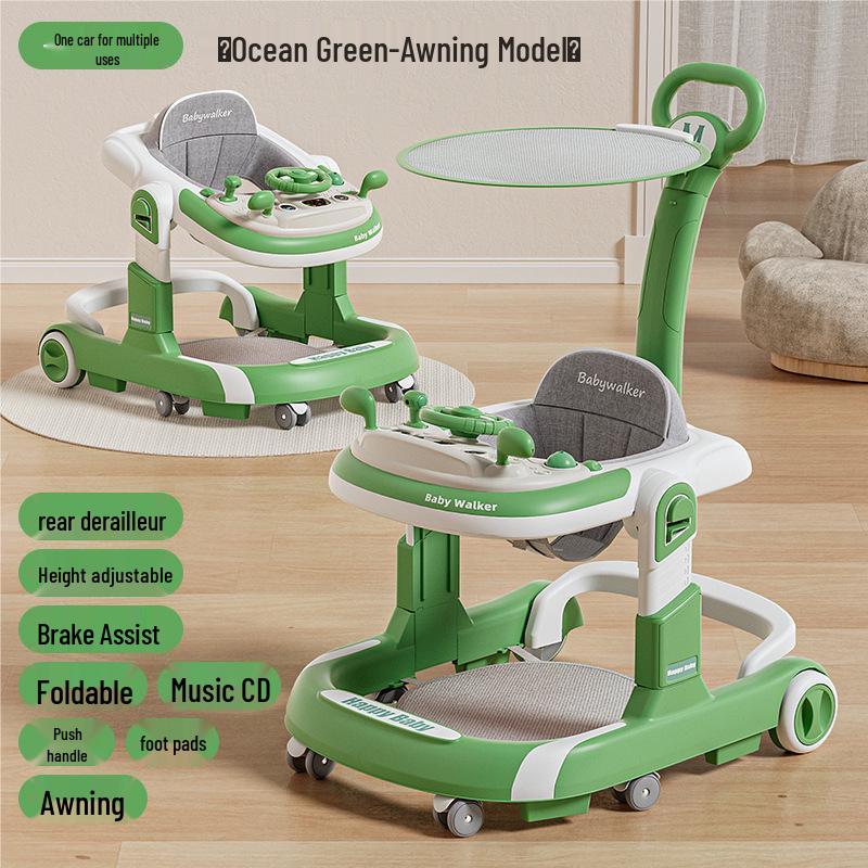 3-in-1 Multi-Functional Foldable Baby Walker, Anti-Rollover, for 6-18 Months