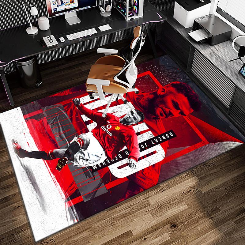 1PC David Manchester United Legend Rug Game Carpet, Floor Mat for Bedroom Living Room Entryway Rug, Home Decor Idea Gift for Christmas Birthday