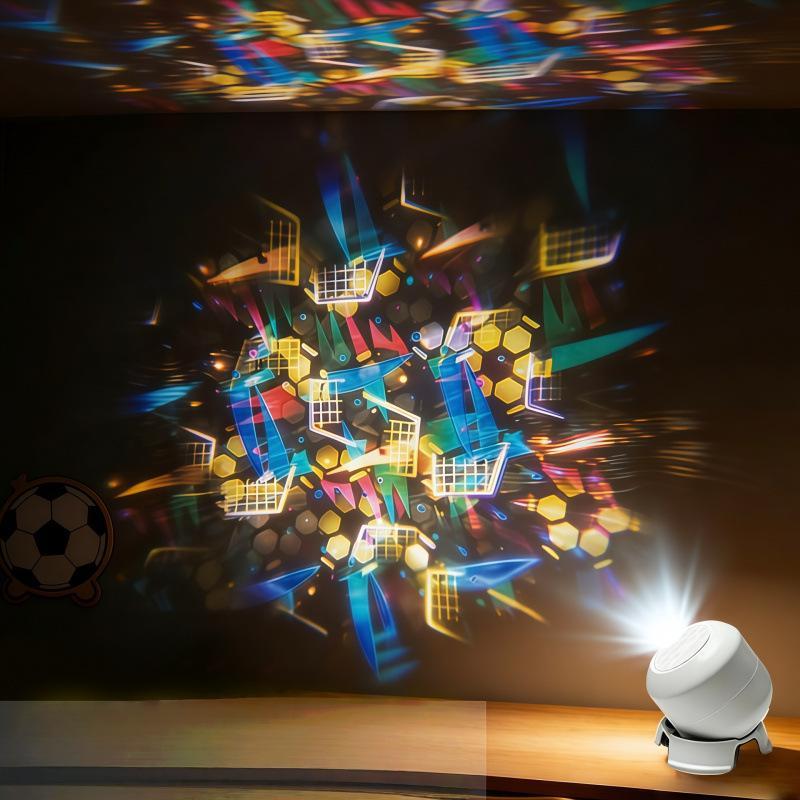 LED Ocean Projector Light 360° Rotating Dynamic Night Light USB Ambient Lamp for Home Date Night Children Birthday Gift