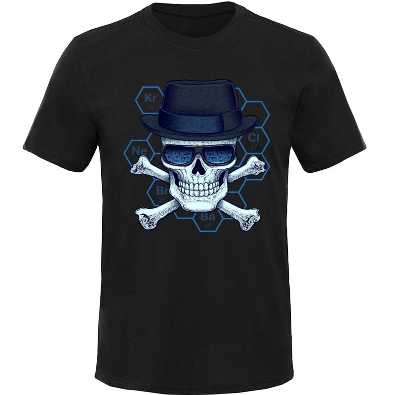 

Плюс размер S-5XL футболка с химической головой, мужская футболка с черепом Breaking Bad, футболки с круглым вырезом, семейные толстовки из 100% хлопка, уличная одежда в стиле хип-хоп в Европе