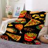 1PC Food Elements printed blanket, all season lightweight home office outdoor nap multifunctional blanket A2