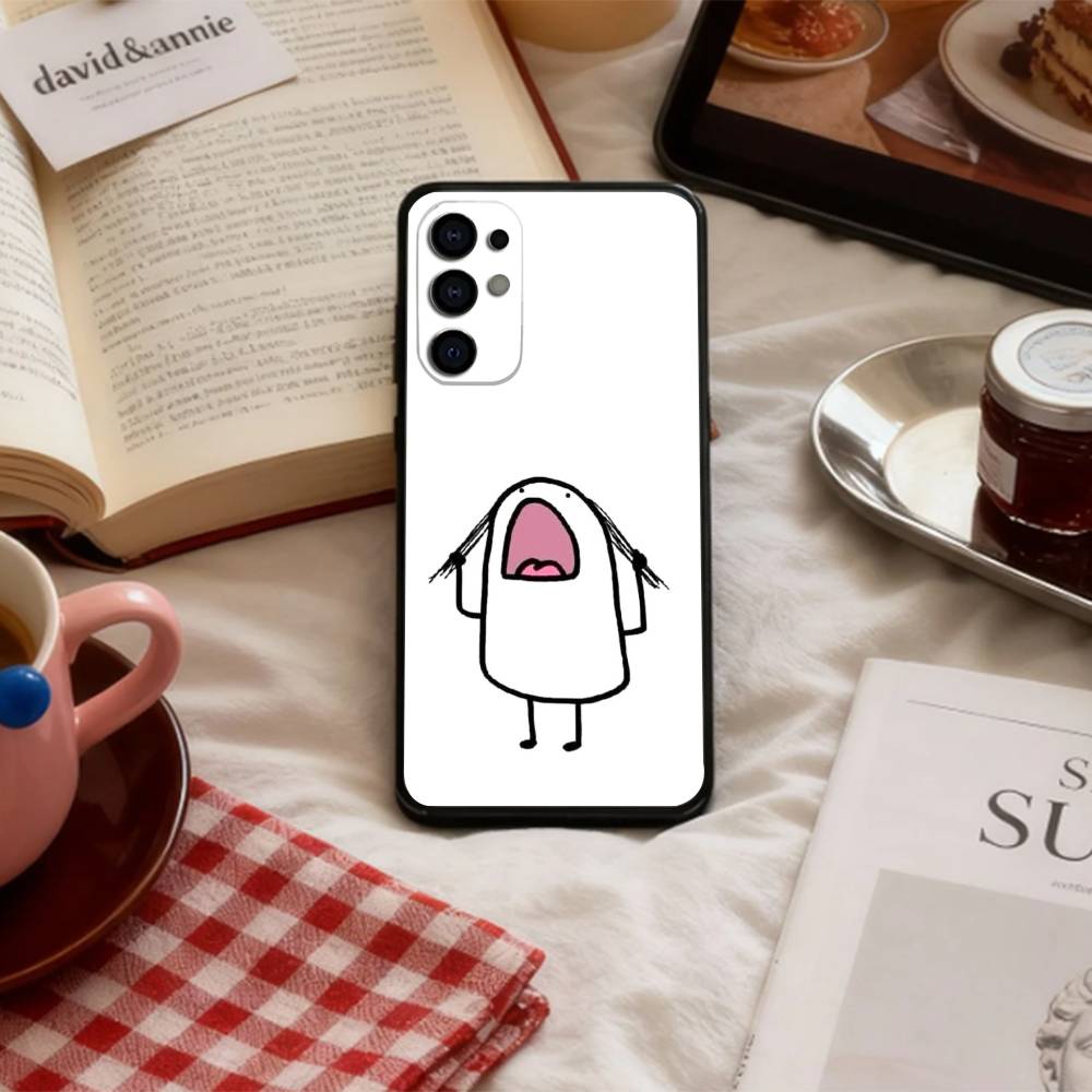 F-Flork M-Meme Phone Case For Samsung S 25,24,23,22,30,21,10,9,Ultra,Plus,Lite,FE,4,5 G Soft Black Case