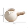 Ceramic Teapot Porcelain Tea Pot Maker Kettle with Rope Wrapped Handle for Household