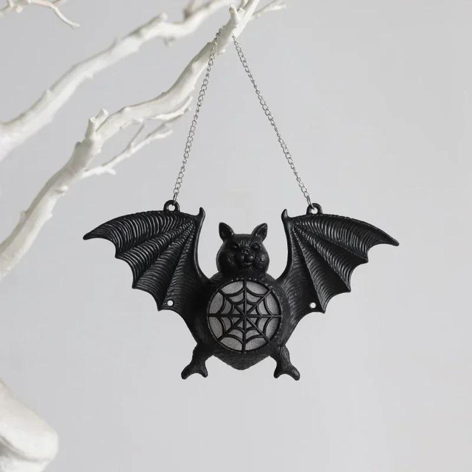 New Halloween New Product Glowing Bat Lamp Colorful Gradient Pendant Decoration Ghost Festival Prop Doll Bat Pendant