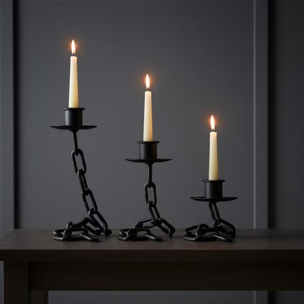 Industrial Style Dark Style Candle Holder Gothic Candle Stand Dinning Table Centerpiece Bedside