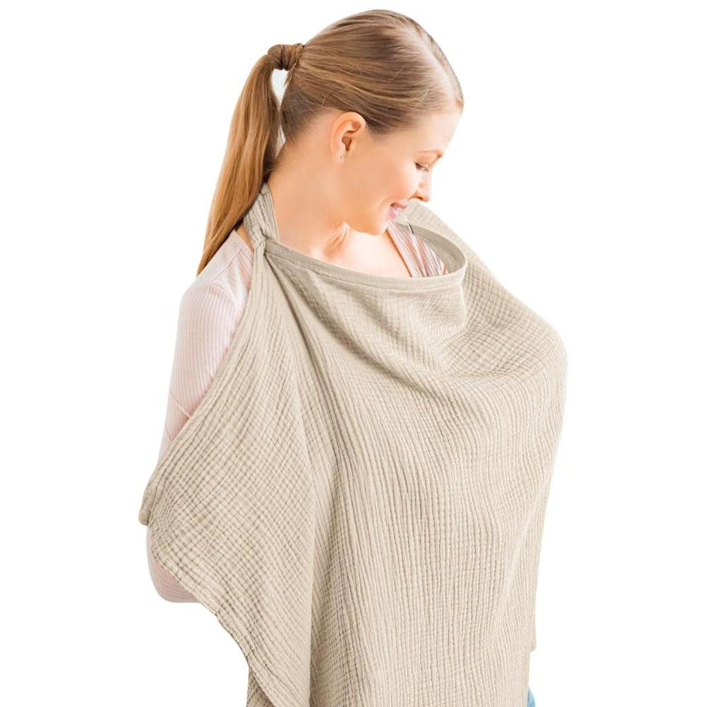 Solid Color Breastfeeding Cover Cotton Nursing Apron  Baby Feeding Supplies
