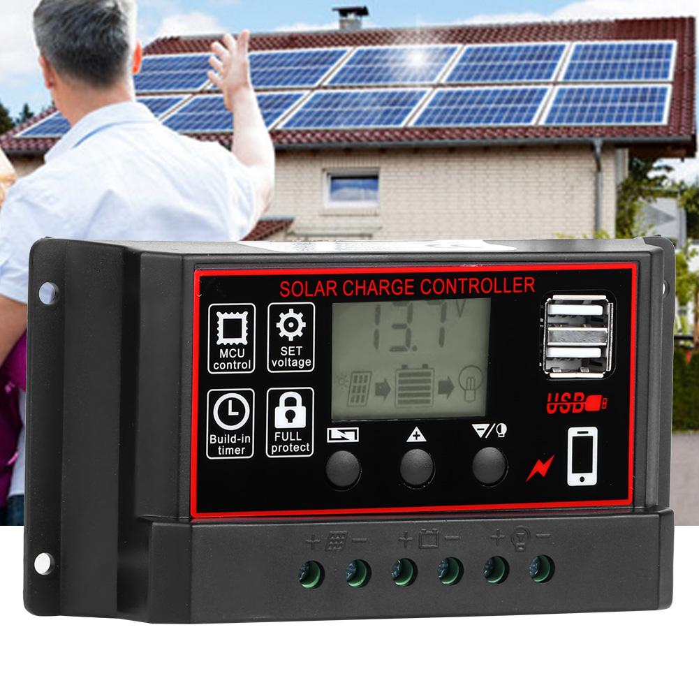 12V 24V Solar Photovoltaic Meter Intelligent Digital Display Controller USB 5V 60A