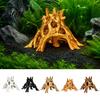 Aquarium Root Decoration 3D Printed Cave Hideout, Hollow Tree Shaped Fish Tank Decoration, Small Hideout Shrimp Breeding Shelter for Shrimp, Cichlids,