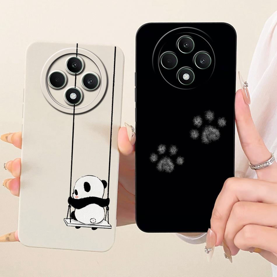 For OPPO Reno12 F 5G Reno 12 Pro 12F 12FS 12 5G Cute Cat Flower Butterfly Cartoon Phone Case Shockproof Soft Silicone Cases