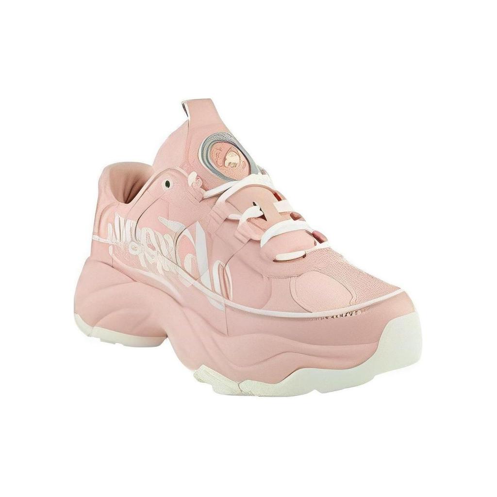 Kappa Fabric Synthetic Leather Comfortable Versatile Non-Slip Wear-Resistant Low-Top Dad Shoes Unisex sneaker Pink White K0BZ5MM65D-5206
